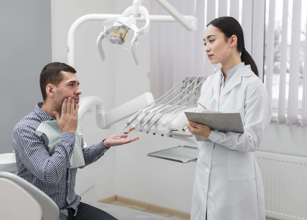 female dentist